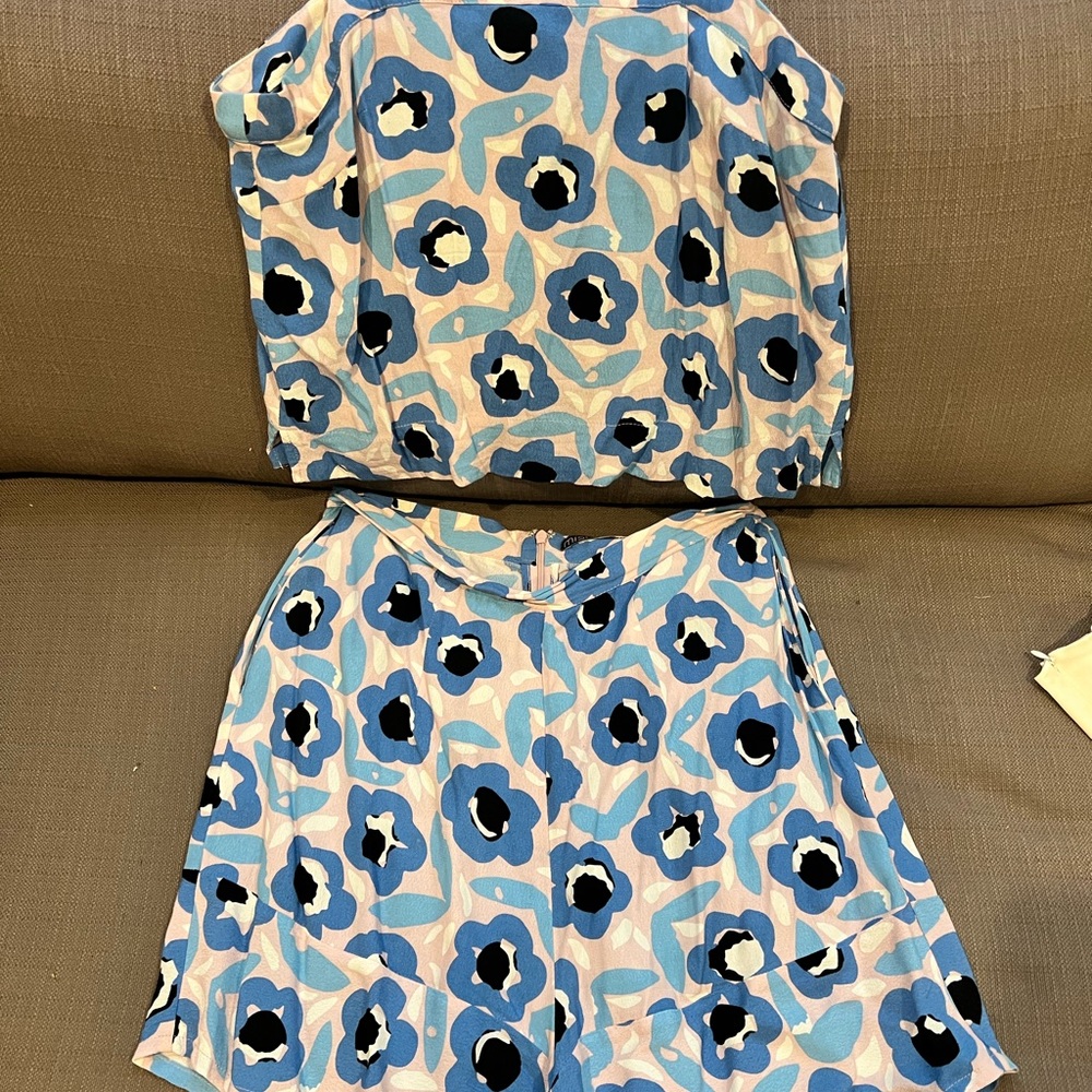 Mister Zimi Blue and Pink Floral matching set